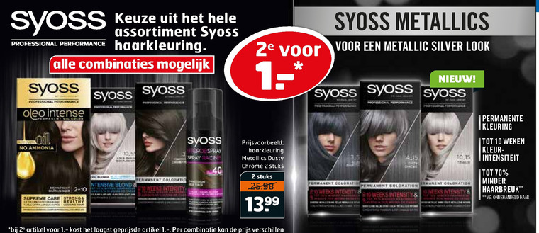 Syoss   haarkleuring folder aanbieding bij  Trekpleister - details