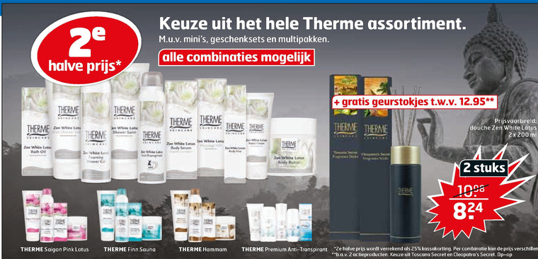 Therme   bodylotion, badolie folder aanbieding bij  Trekpleister - details