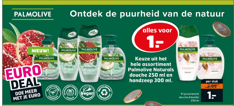 Palmolive   douchegel, handzeep folder aanbieding bij  Trekpleister - details