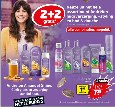 Andrelon   conditioner, douchegel folder aanbieding bij  Trekpleister - details