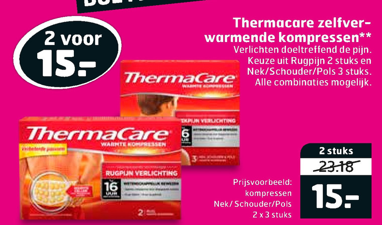 ThermaCare   warmtecompres folder aanbieding bij  Trekpleister - details