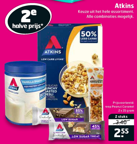 Atkins   afslankmaaltijd folder aanbieding bij  Trekpleister - details