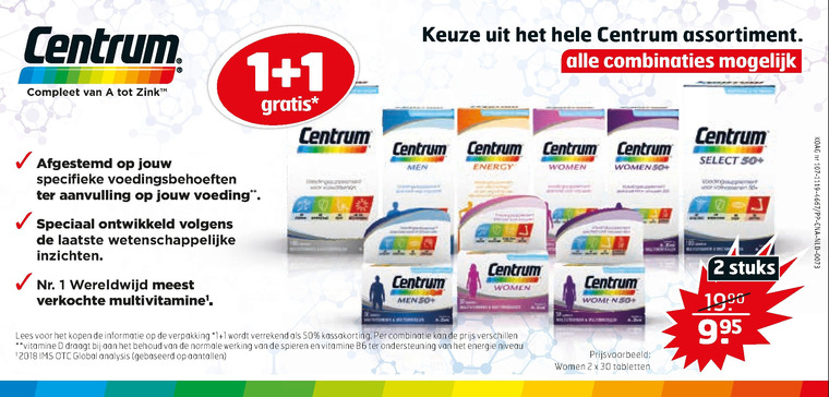 Centrum   multivitaminen folder aanbieding bij  Trekpleister - details