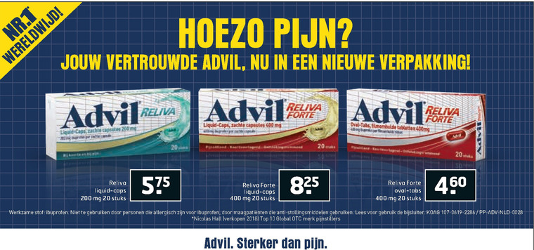 Advil   pijnremmer folder aanbieding bij  Trekpleister - details