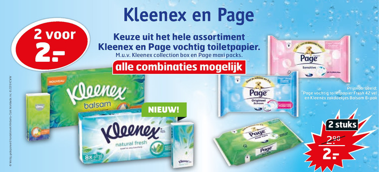 Kleenex   tissue, vochtig toiletpapier folder aanbieding bij  Trekpleister - details