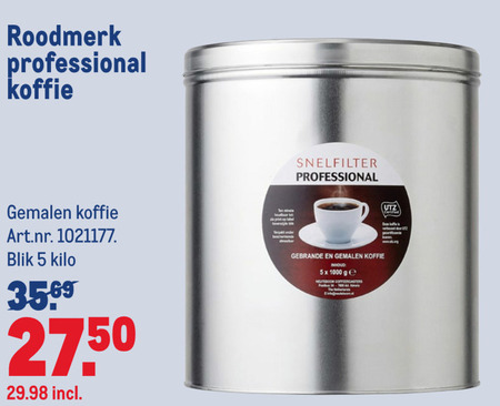 Roodmerk Professional   koffie folder aanbieding bij  Makro - details