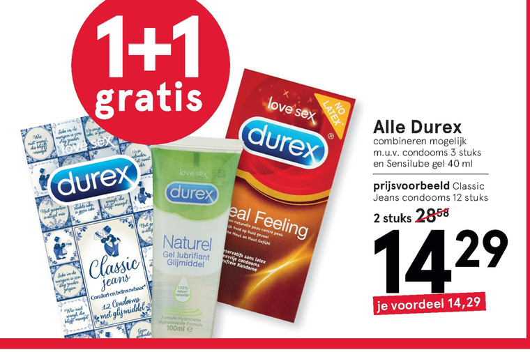 Durex   condooms, erotiek folder aanbieding bij  Etos - details