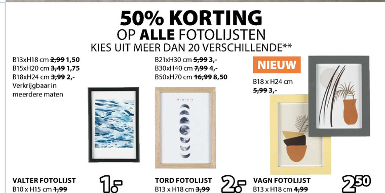 fotolijst aanbieding bij Jysk - details