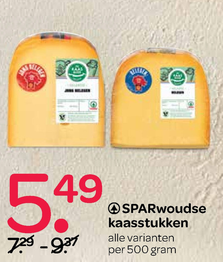 Sparwoudse   kaas folder aanbieding bij  Spar - details