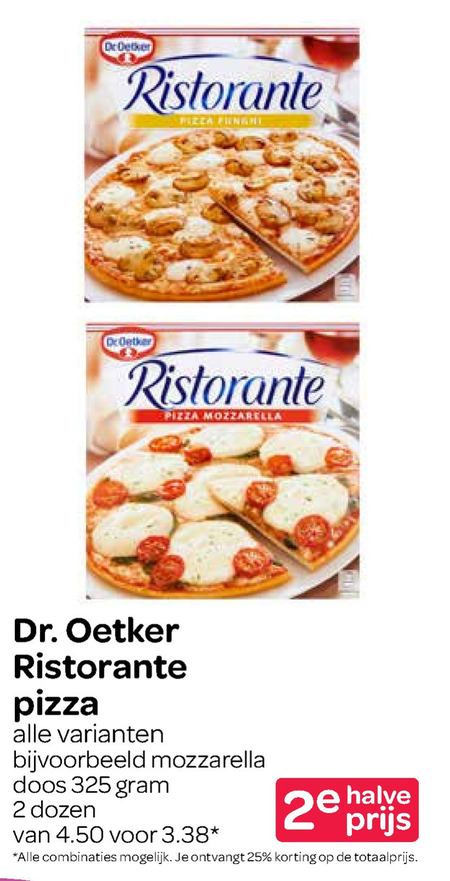 Dr Oetker   diepvriespizza folder aanbieding bij  Spar - details