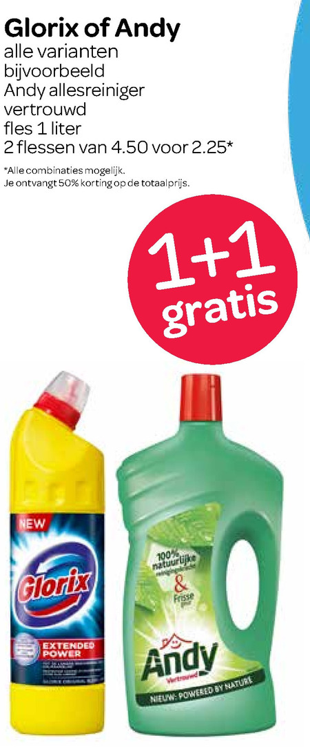 Glorix   allesreiniger, bleekmiddel folder aanbieding bij  Spar - details