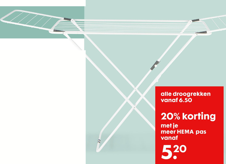 ga verder winnen Zilver Hema huismerk droogrek folder aanbieding bij Hema - details