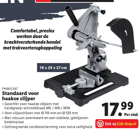 PowerFix   standaard voor haakse slijper folder aanbieding bij  Lidl - details