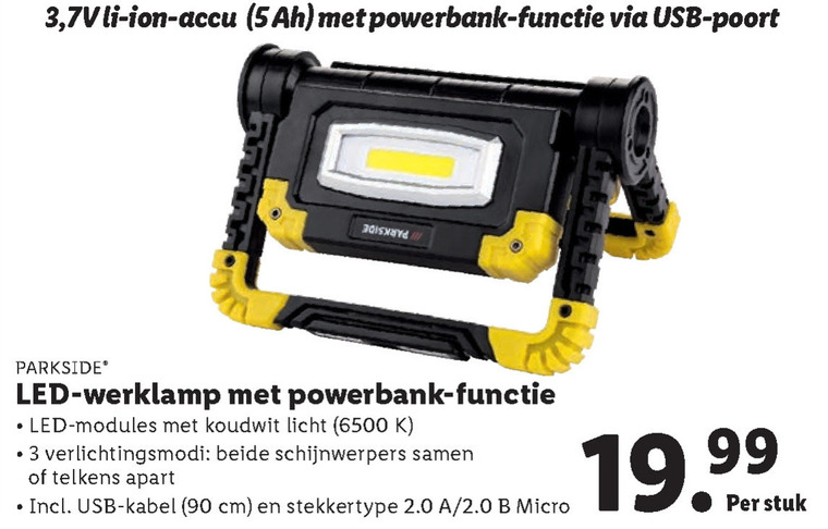 Parkside   looplamp folder aanbieding bij  Lidl - details