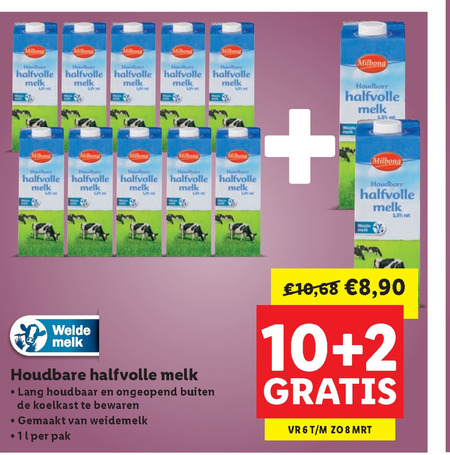 Milbona   melk folder aanbieding bij  Lidl - details