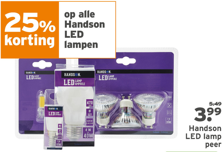 Handson   led lamp folder aanbieding bij  Gamma - details