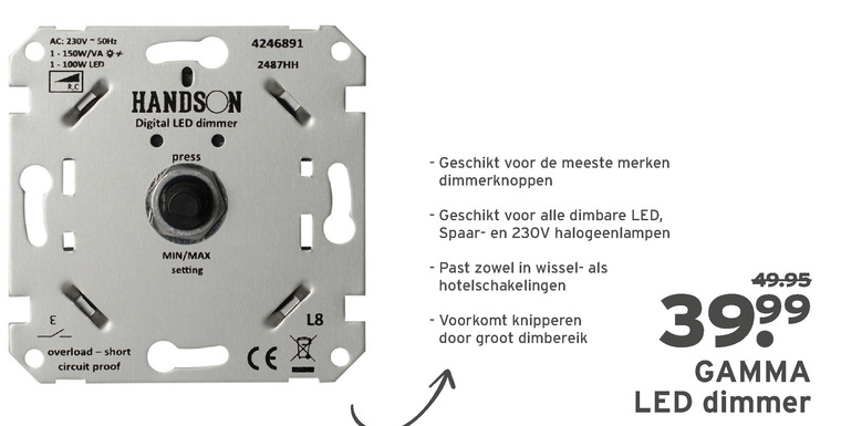 Gamma Huismerk   dimmer folder aanbieding bij  Gamma - details