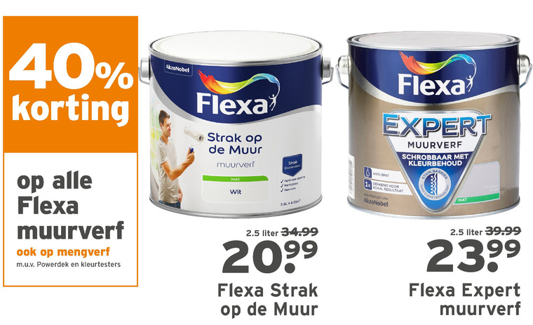 Flexa   muurverf folder aanbieding bij  Gamma - details