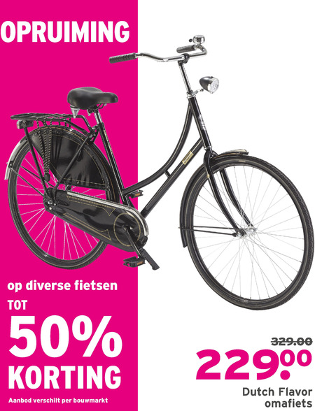 residu Cyclopen Marty Fielding fiets, opruiming folder aanbieding bij Gamma - details