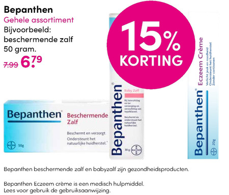 Bepanthen   huidirritatie, babyzalf folder aanbieding bij  DA - details