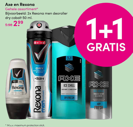 Axe   douchegel, deodorant folder aanbieding bij  DA - details