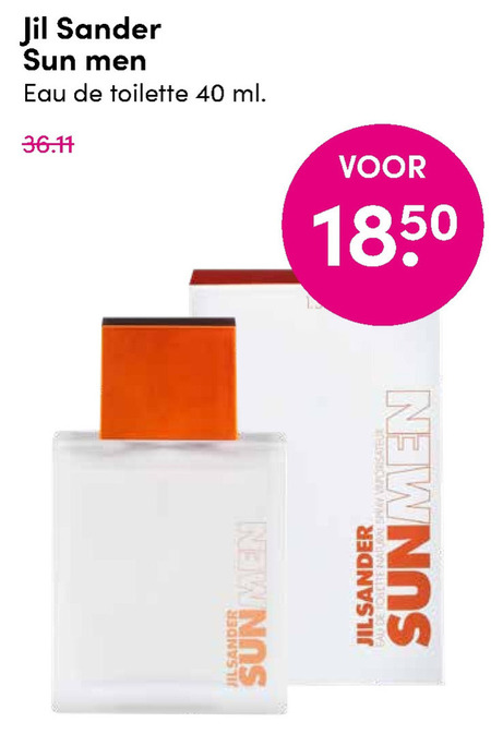 Jil Sander   eau de toilette folder aanbieding bij  DA - details