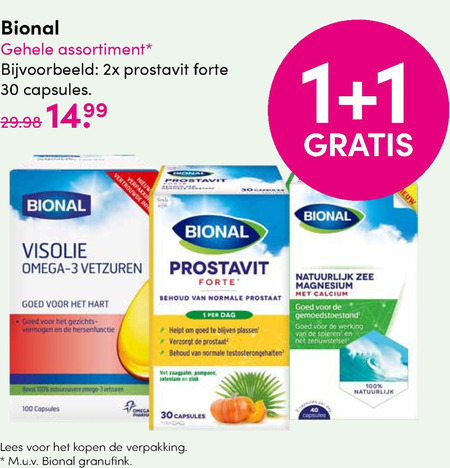 Bional   voedingssupplement folder aanbieding bij  DA - details