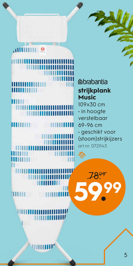 Brabantia   strijkplank folder aanbieding bij  Blokker - details