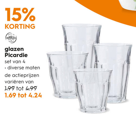 Duralex glas folder aanbieding bij Blokker details