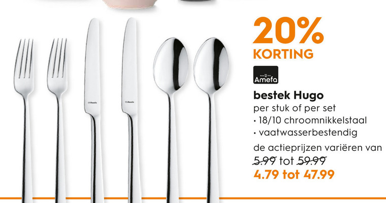 Amefa folder aanbieding bij Blokker - details