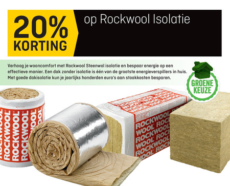 Rockwool   isolatiemateriaal folder aanbieding bij  Multimate - details