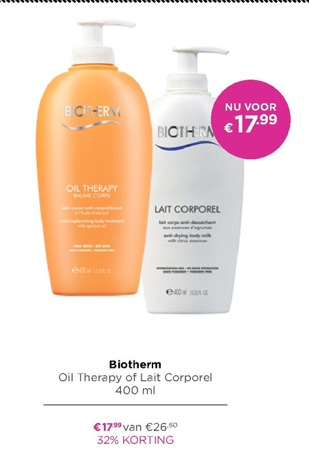 Biotherm   bodymilk, bodylotion folder aanbieding bij  Ici Paris XL - details