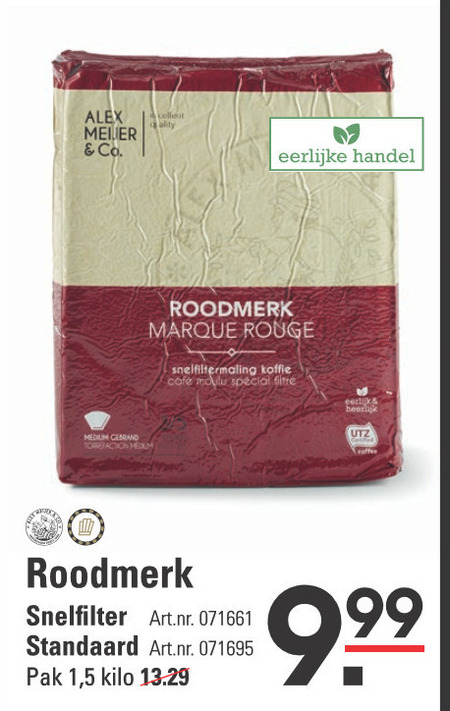 Alex Meijer   koffie folder aanbieding bij  Sligro - details