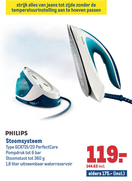 Philips   stoomstrijksysteem folder aanbieding bij  Makro - details