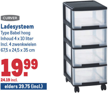 Bezem ik wil chirurg Curver kunststof ladenkast folder aanbieding bij Makro - details