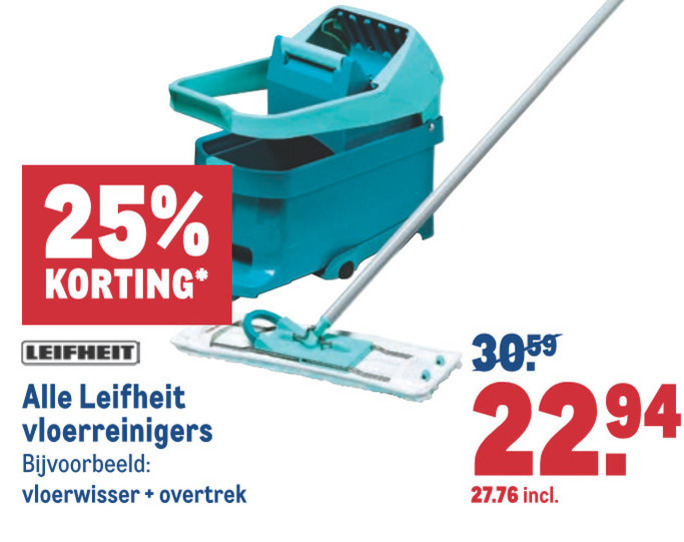 Leifheit   vloerwisser folder aanbieding bij  Makro - details