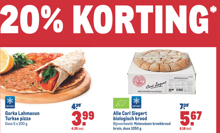 Carl Siegert   brood, diepvriespizza folder aanbieding bij  Makro - details