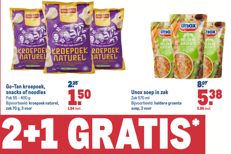 Go-Tan   noodles, kroepoek folder aanbieding bij  Makro - details