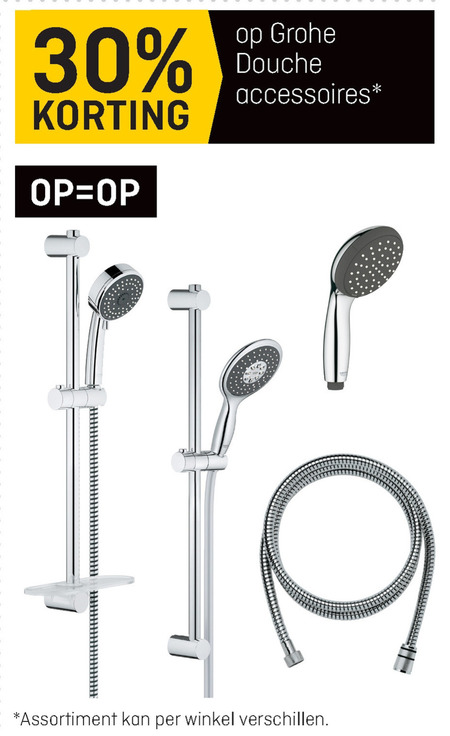 evolutie Panter Notebook Grohe doucheslang, douchekop folder aanbieding bij Hubo - details