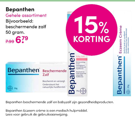 Bepanthen   huidirritatie, babyzalf folder aanbieding bij  D.I.O. Drogist - details