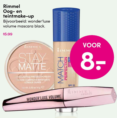 Rimmel   eyeliner, gezichtspoeder folder aanbieding bij  D.I.O. Drogist - details