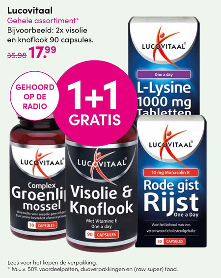 Lucovitaal   voedingssupplement folder aanbieding bij  D.I.O. Drogist - details