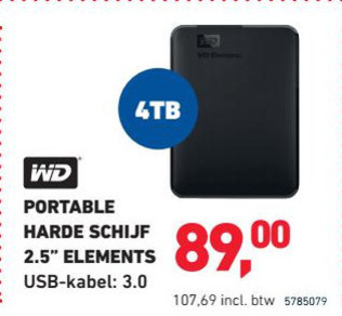 Western Digital   portable harde schijf folder aanbieding bij  Office Centre - details