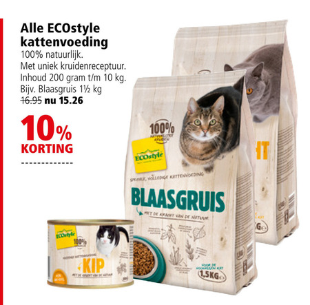 Ecostyle   kattenvoer folder aanbieding bij  Welkoop - details