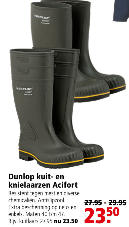 Dunlop   regenlaarzen folder aanbieding bij  Welkoop - details