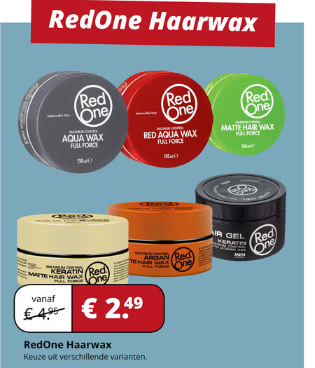 RedOne   haarwax folder aanbieding bij  Voordeeldrogisterij.nl - details