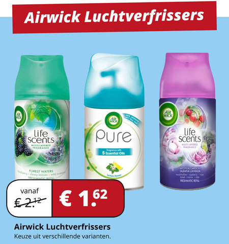 Airwick   luchtverfrisser folder aanbieding bij  Voordeeldrogisterij.nl - details