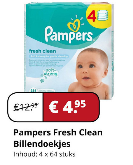 Pampers   billendoekjes folder aanbieding bij  Voordeeldrogisterij.nl - details