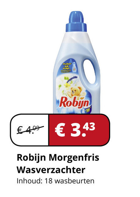 Robijn   wasverzachter folder aanbieding bij  Voordeeldrogisterij.nl - details