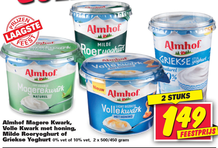 Almhof   yoghurt, kwark folder aanbieding bij  Nettorama - details